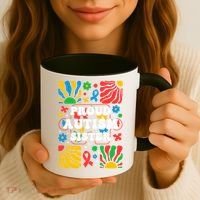 proud autism sister groovy autism warrior sister meaningful gift Coffee Mug thumb 3