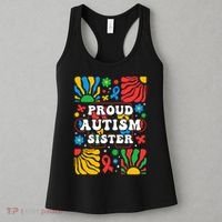 proud autism sister groovy autism warrior sister meaningful gift Women's Tank Top thumb 3