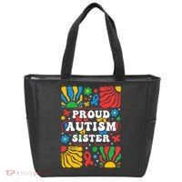 proud autism sister groovy autism warrior sister meaningful gift Tote Bag thumb 0