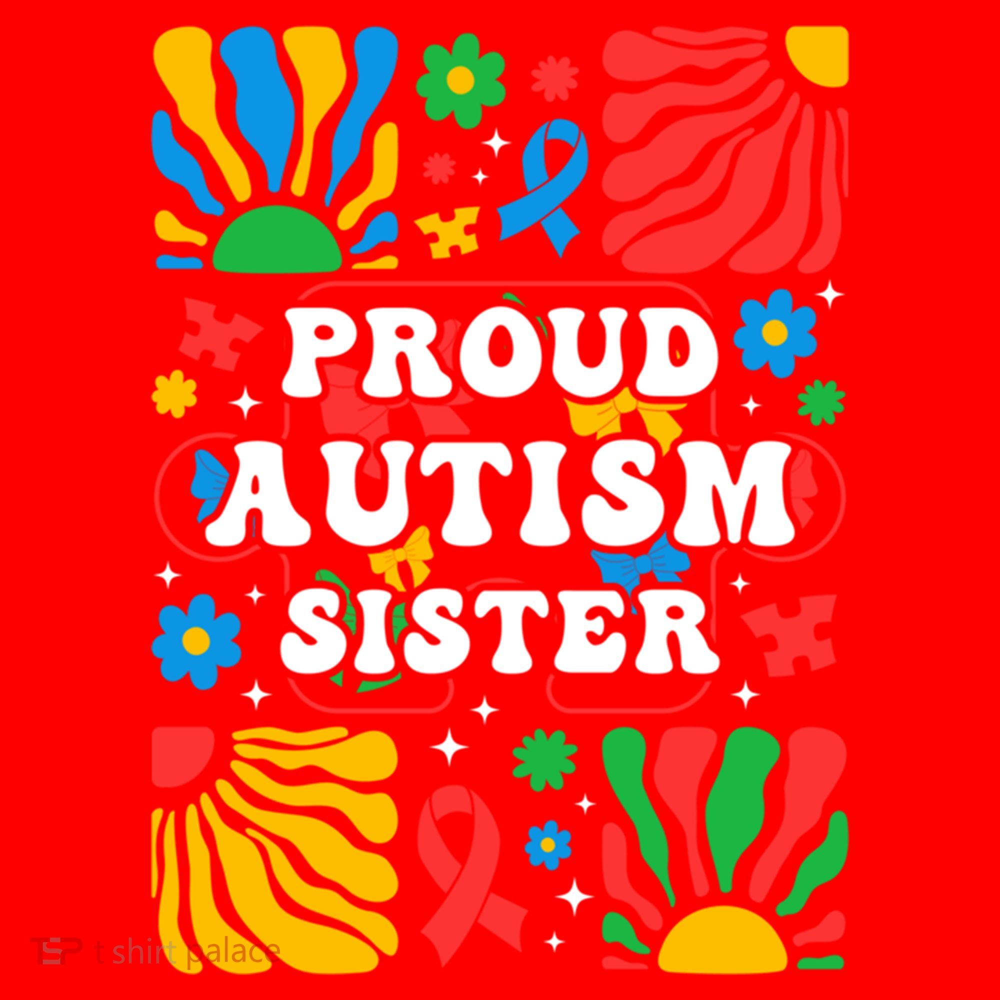 proud autism sister groovy autism warrior sister meaningful gift Santa Hat