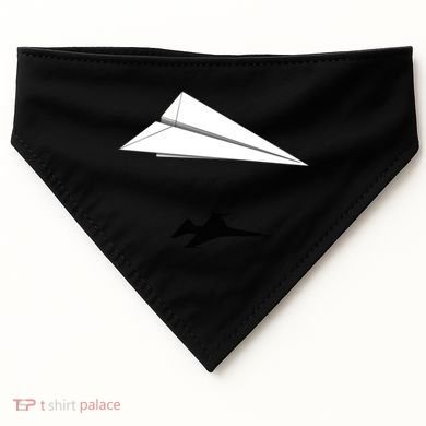 Paper Airplane Shadow Fgift16 Fighting Falcon Gift USA-Made Doggie Bandana