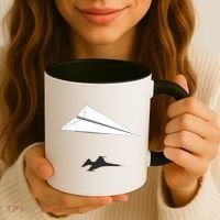 Paper Airplane Shadow Fgift16 Fighting Falcon Gift Coffee Mug thumb 3