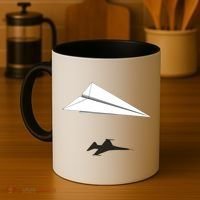 Paper Airplane Shadow Fgift16 Fighting Falcon Gift Coffee Mug thumb 4