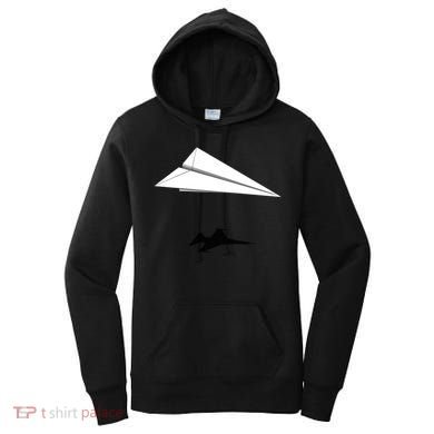Paper Airplane Shadow Fgift16 Fighting Falcon Gift Women's Hoodie
