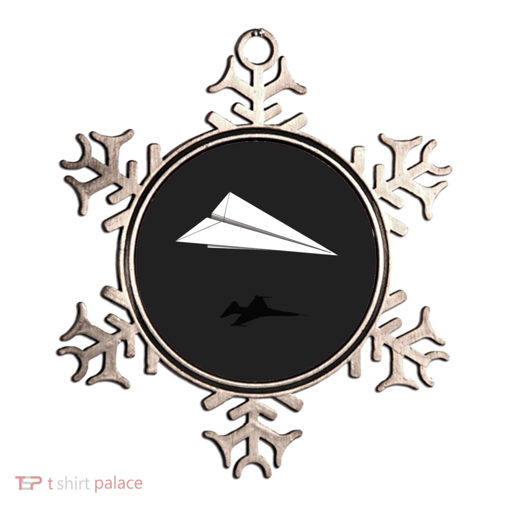 Paper Airplane Shadow Fgift16 Fighting Falcon Gift Ornament