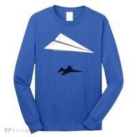 Paper Airplane Shadow Fgift16 Fighting Falcon Gift Long Sleeve Shirt thumb 0