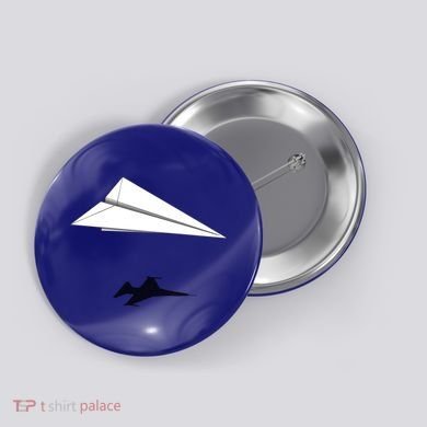 Paper Airplane Shadow Fgift16 Fighting Falcon Gift Button