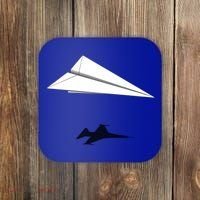 Paper Airplane Shadow Fgift16 Fighting Falcon Gift Coaster thumb 0