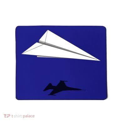 Paper Airplane Shadow Fgift16 Fighting Falcon Gift Mousepad