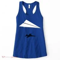 Paper Airplane Shadow Fgift16 Fighting Falcon Gift Women's Tank Top thumb 0