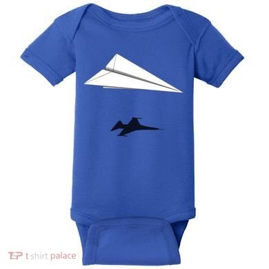 Paper Airplane Shadow Fgift16 Fighting Falcon Gift Baby Bodysuit