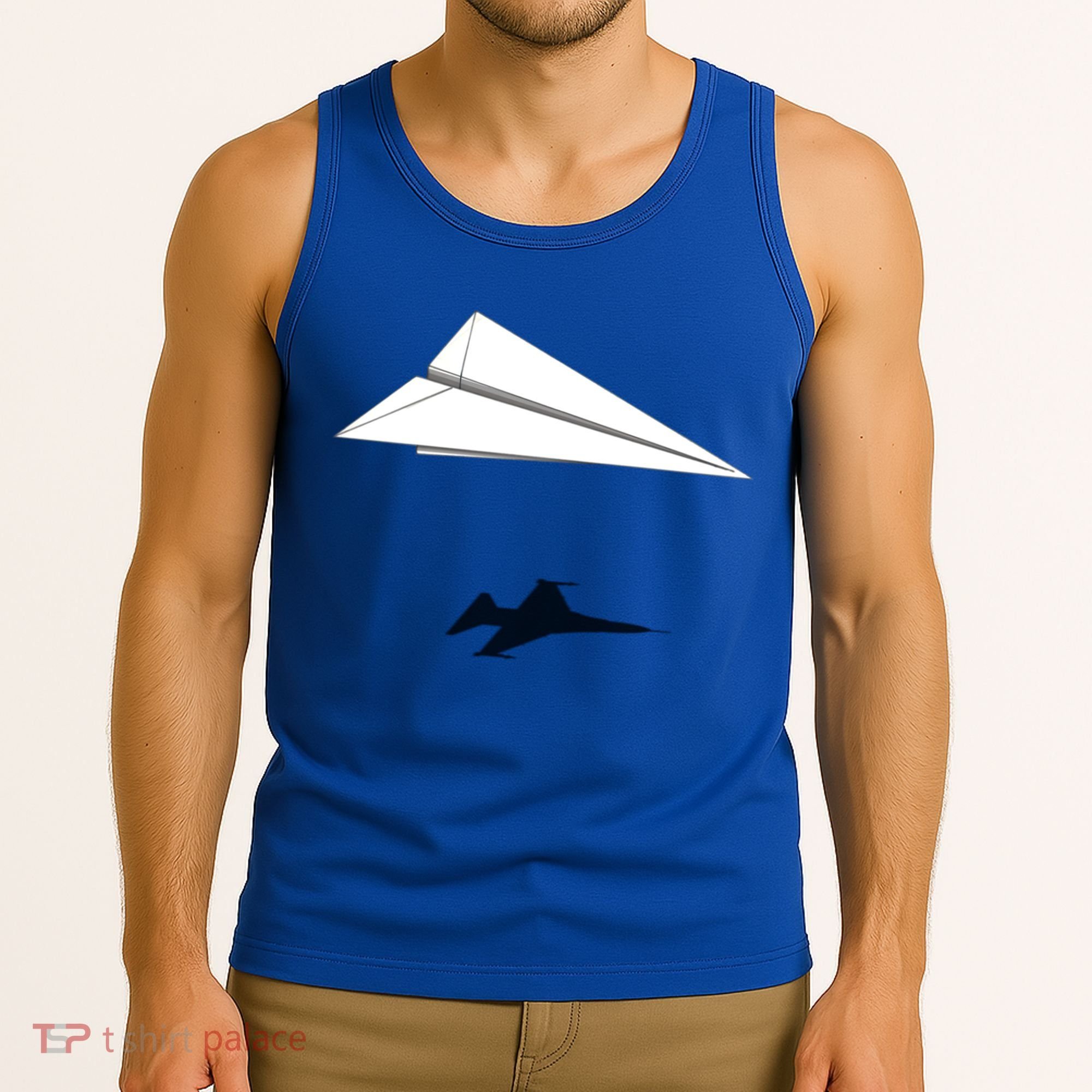 Paper Airplane Shadow Fgift16 Fighting Falcon Gift Tank Top