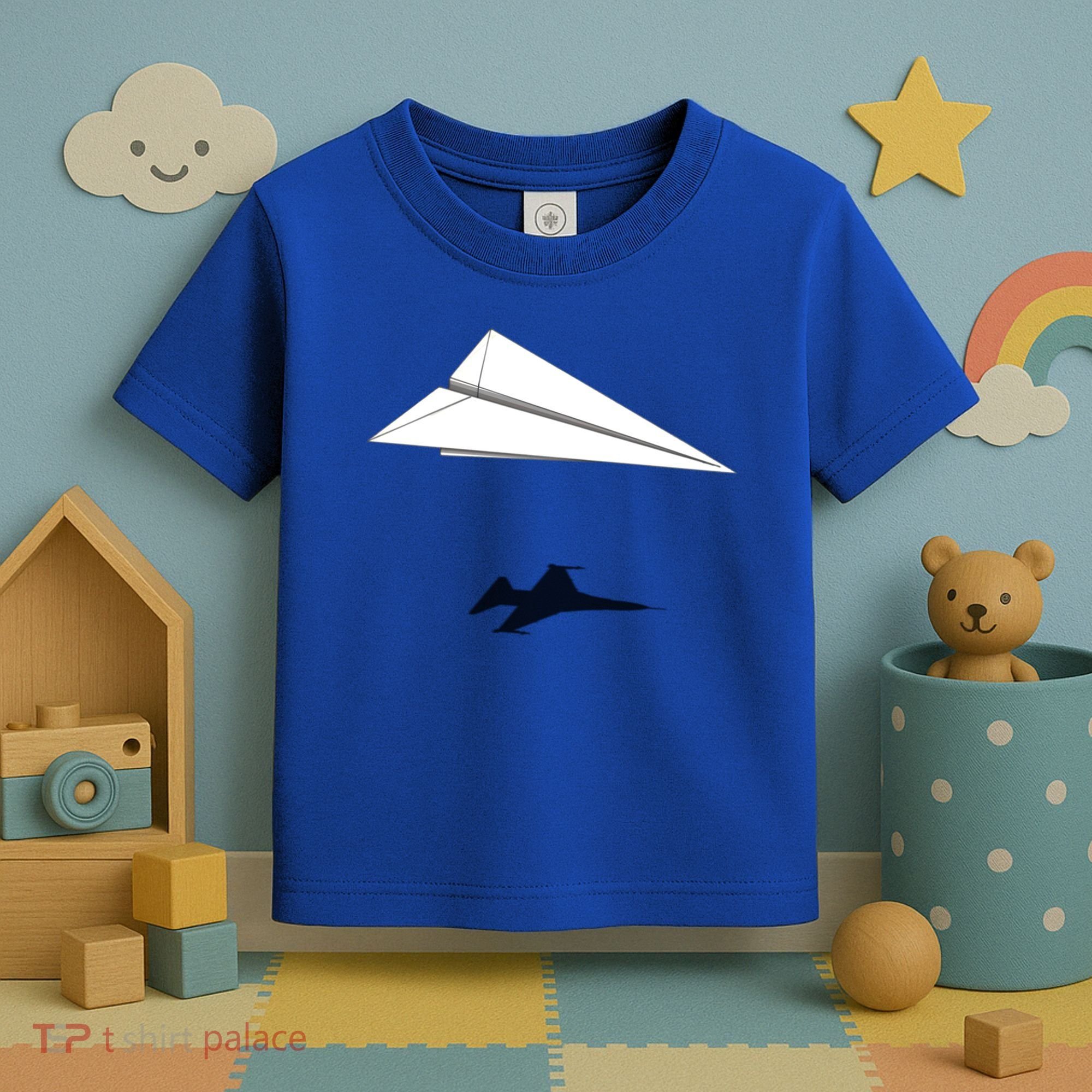 Paper Airplane Shadow Fgift16 Fighting Falcon Gift Toddler T-Shirt