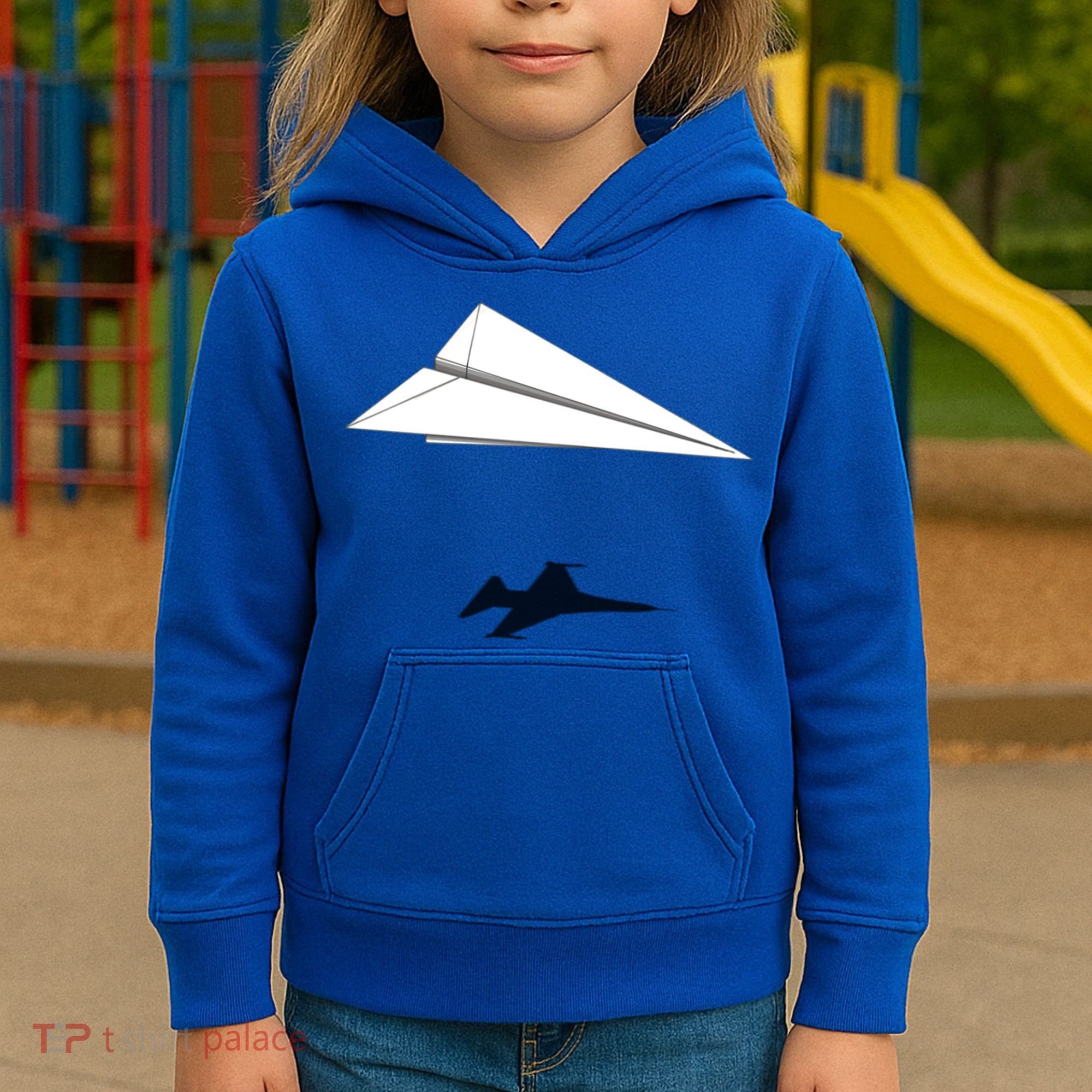 Paper Airplane Shadow Fgift16 Fighting Falcon Gift Kids Hoodie