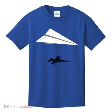 Paper Airplane Shadow Fgift16 Fighting Falcon Gift Kids T-Shirt
