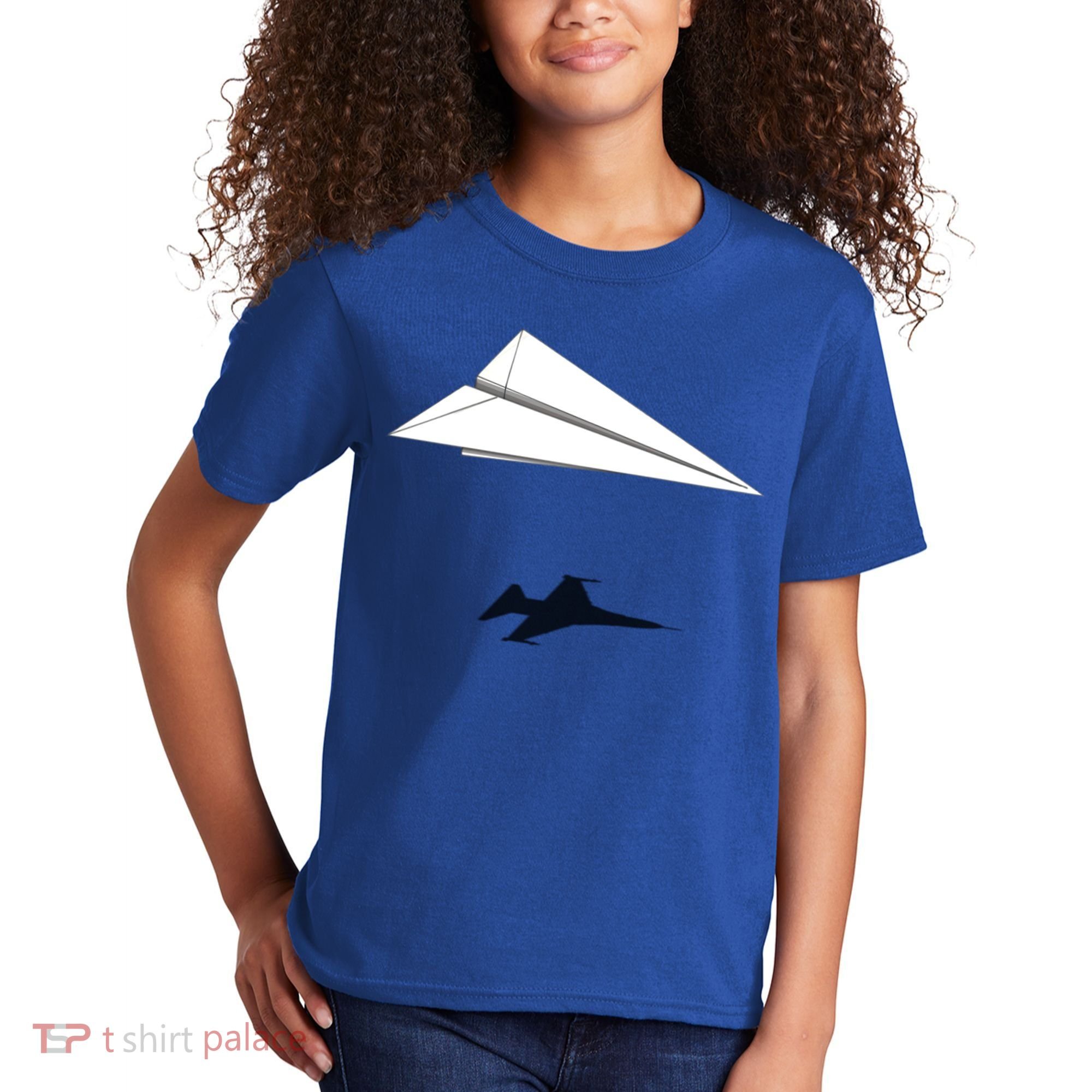 Paper Airplane Shadow Fgift16 Fighting Falcon Gift Kids T-Shirt