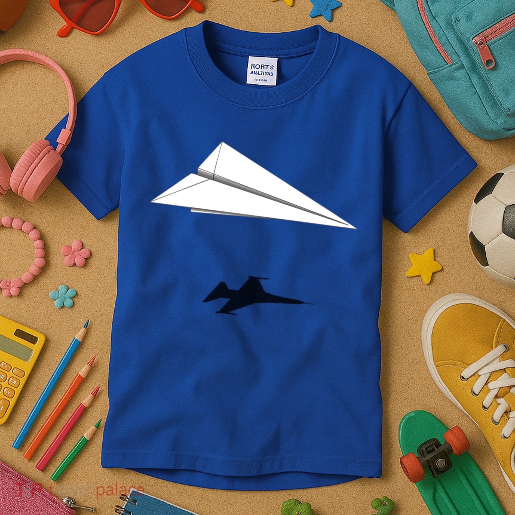 Paper Airplane Shadow Fgift16 Fighting Falcon Gift Kids T-Shirt