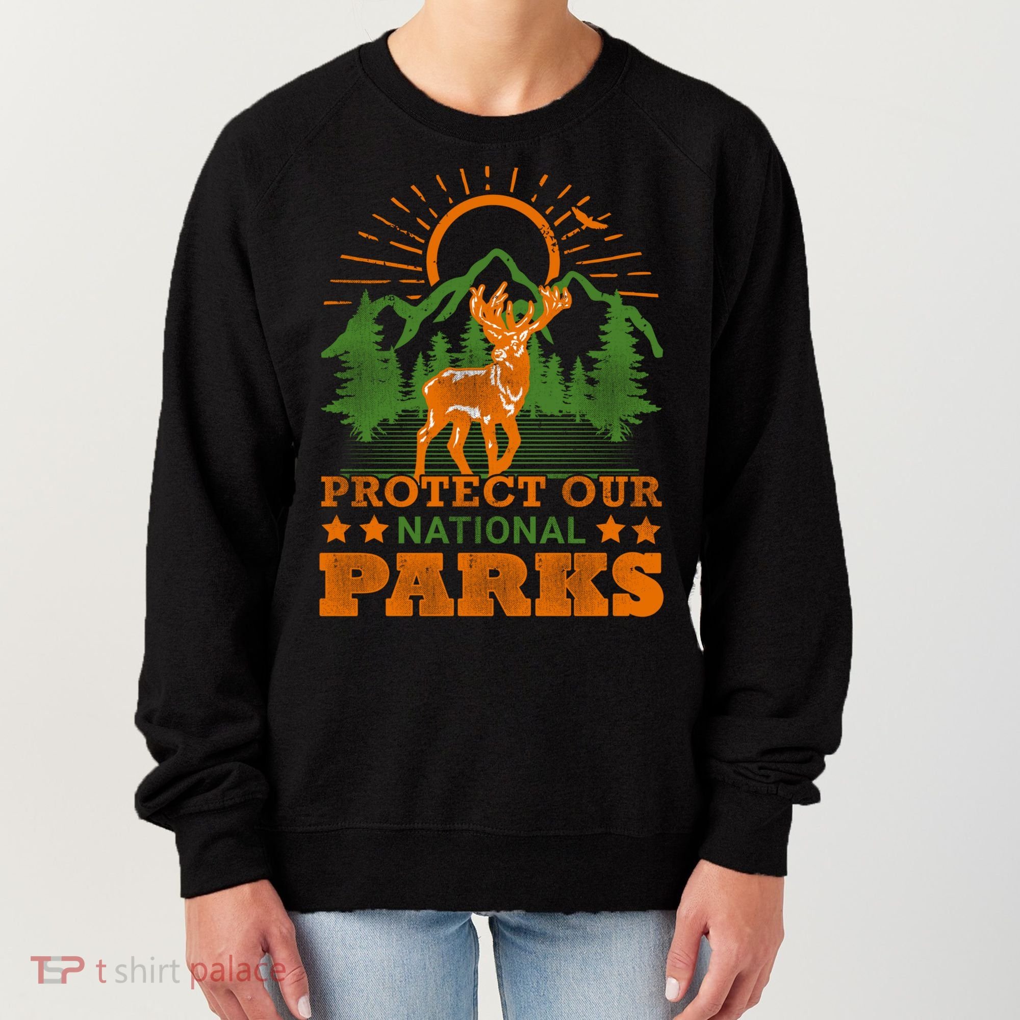 Protect And Save Our National Parks Help Environt Wildlife Cute Gift Women's Sweatshirt