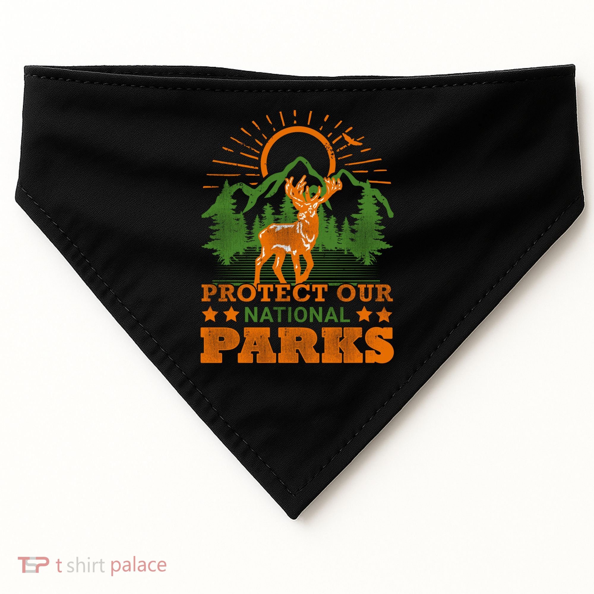 Protect And Save Our National Parks Help Environt Wildlife Cute Gift USA-Made Doggie Bandana
