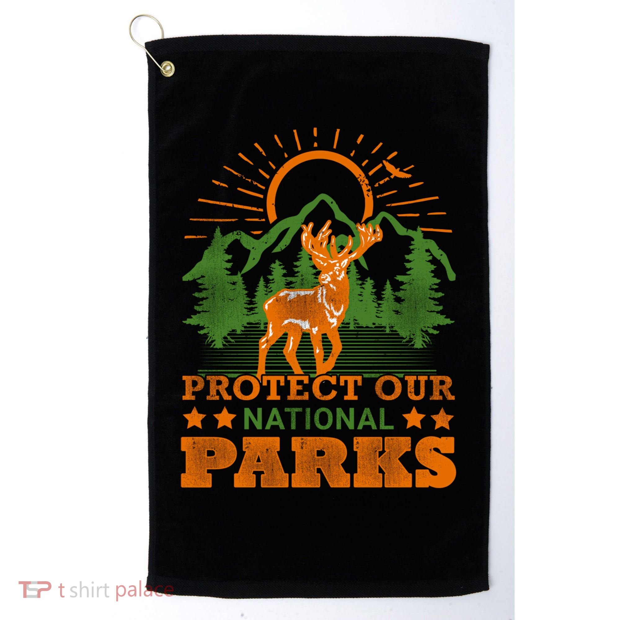 Protect And Save Our National Parks Help Environt Wildlife Cute Gift Golf Towel