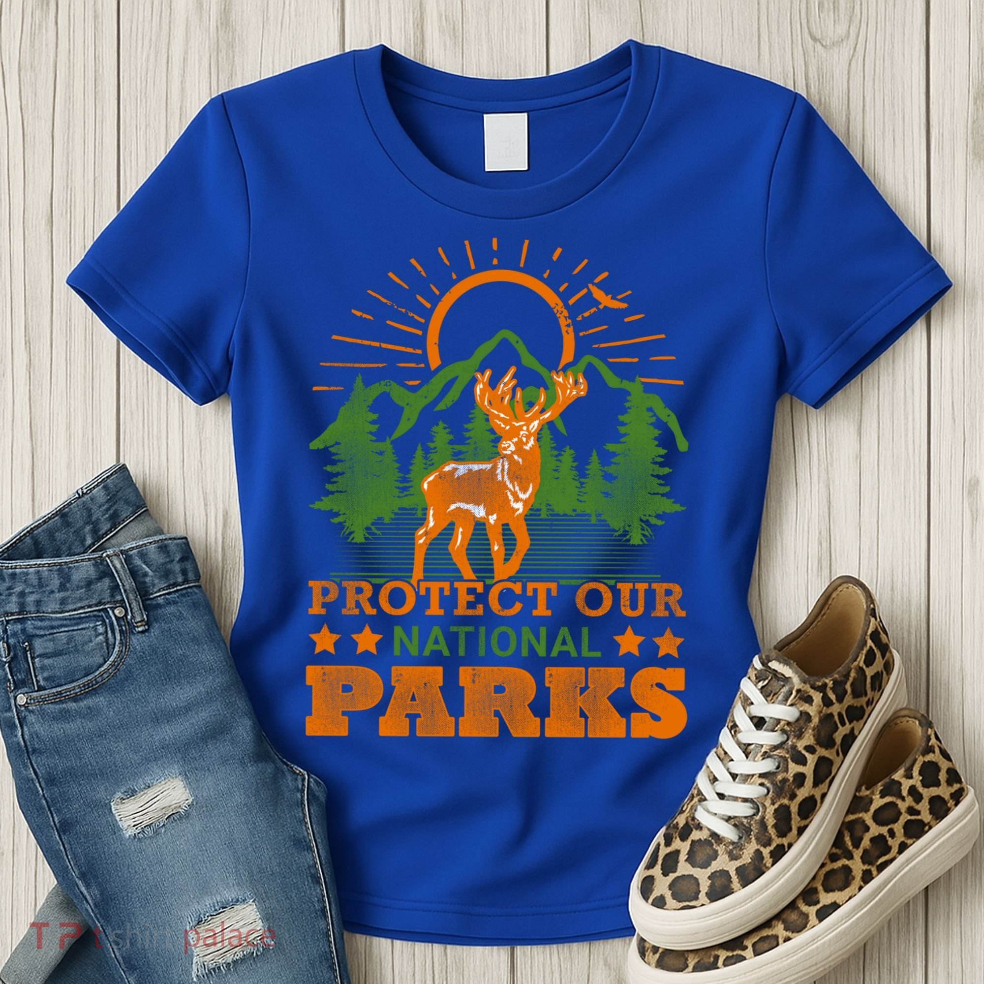 Protect And Save Our National Parks Help Environt Wildlife Cute Gift Women's T-Shirt