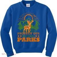 Protect And Save Our National Parks Help Environt Wildlife Cute Gift Kids Sweatshirt thumb 0