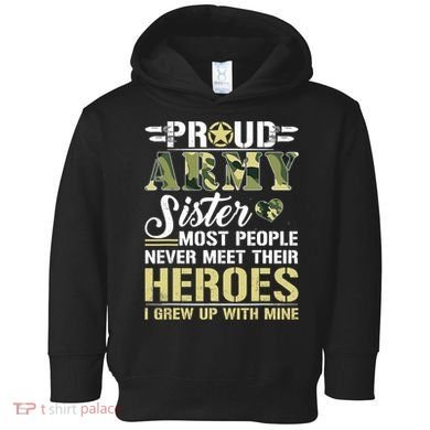 Proud Army Sister Toddler Hoodie