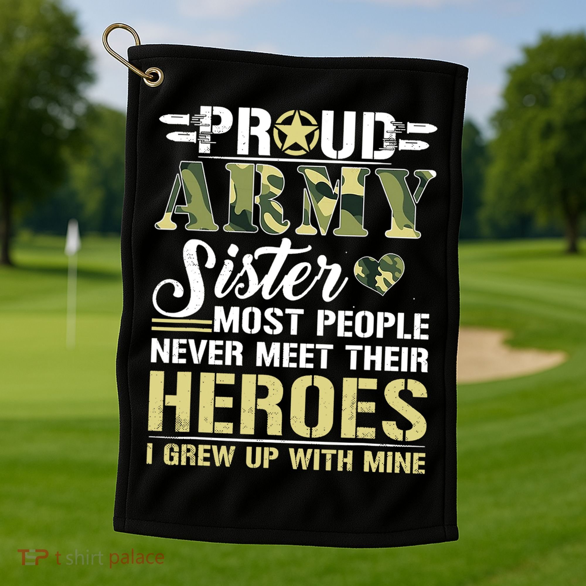 Proud Army Sister Golf Towel