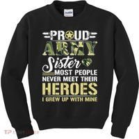 Proud Army Sister Kids Sweatshirt thumb 0