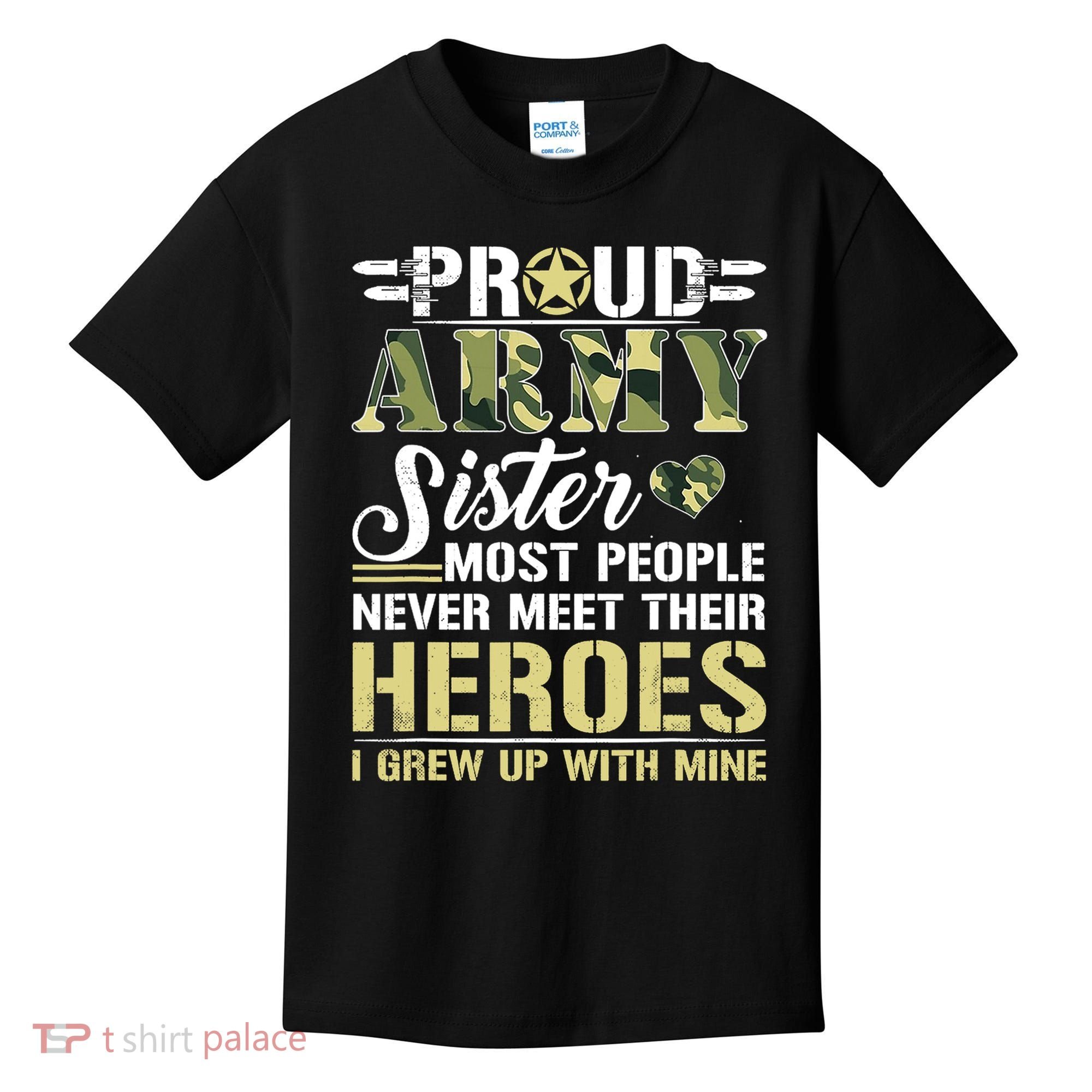 Proud Army Sister Kids T-Shirt