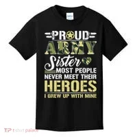 Proud Army Sister Kids T-Shirt thumb 0