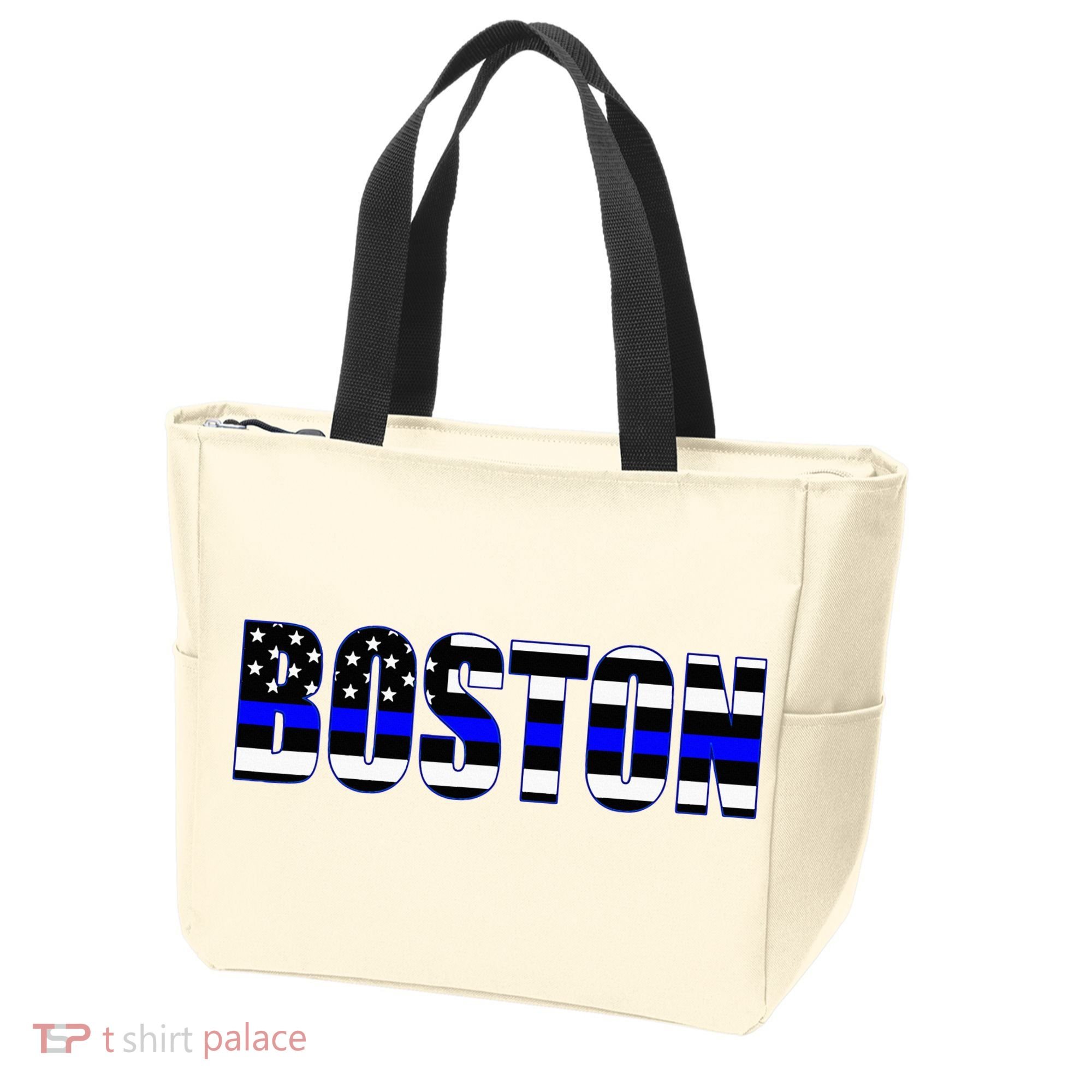 Protect And Serve In Boston Police Flag Pd Tote Bag
