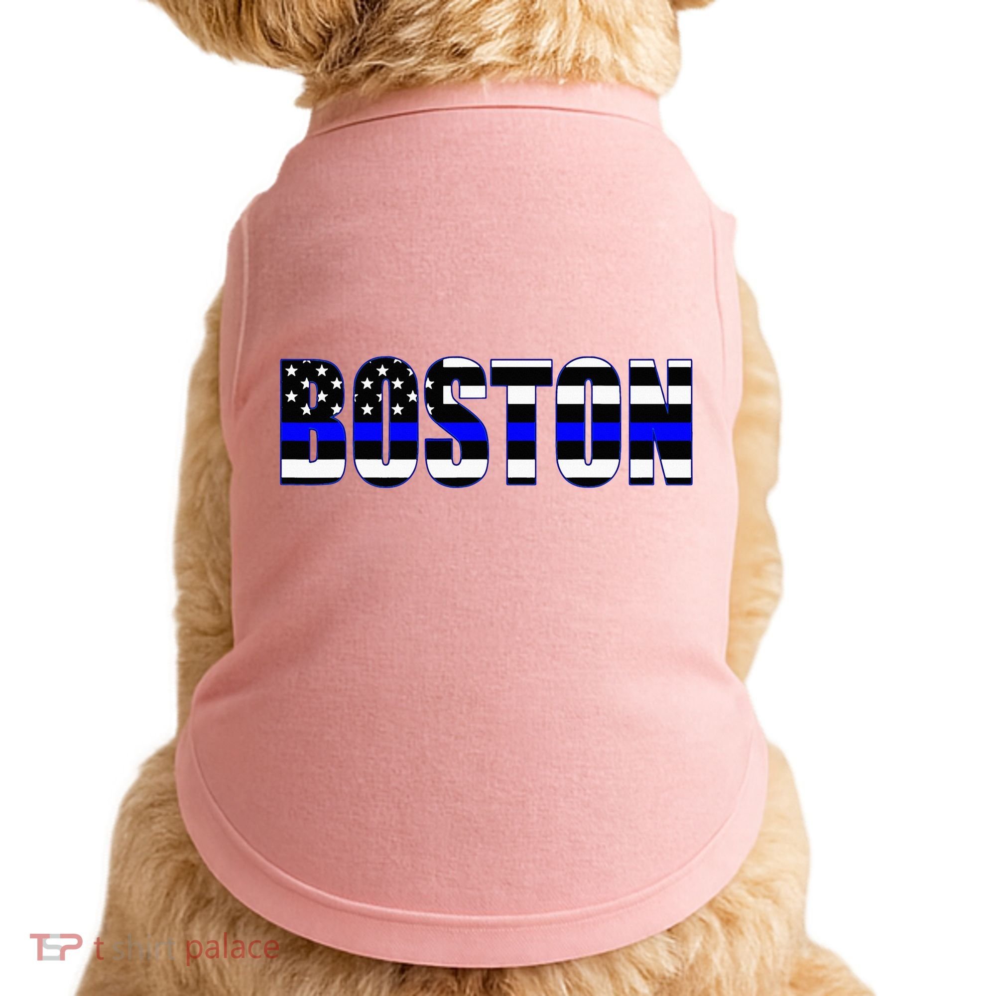 Protect And Serve In Boston Police Flag Pd Doggie Tank