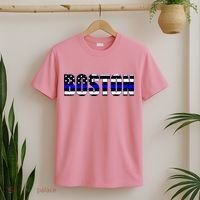 Protect And Serve In Boston Police Flag Pd T-Shirt thumb 2