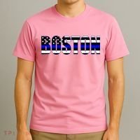 Protect And Serve In Boston Police Flag Pd T-Shirt thumb 3