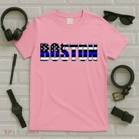 Protect And Serve In Boston Police Flag Pd T-Shirt thumb 5