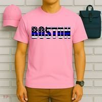 Protect And Serve In Boston Police Flag Pd T-Shirt thumb 6