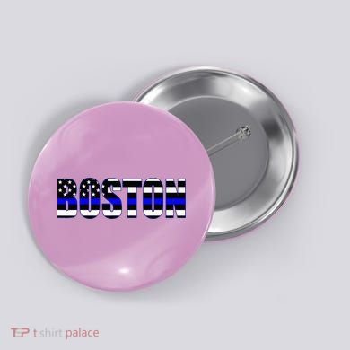 Protect And Serve In Boston Police Flag Pd Button