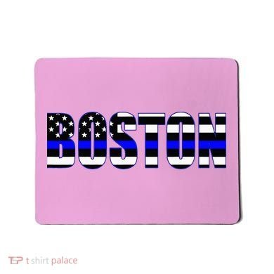 Protect And Serve In Boston Police Flag Pd Mousepad