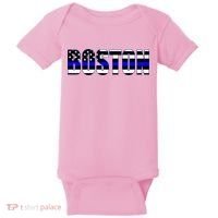 Protect And Serve In Boston Police Flag Pd Baby Bodysuit thumb 0