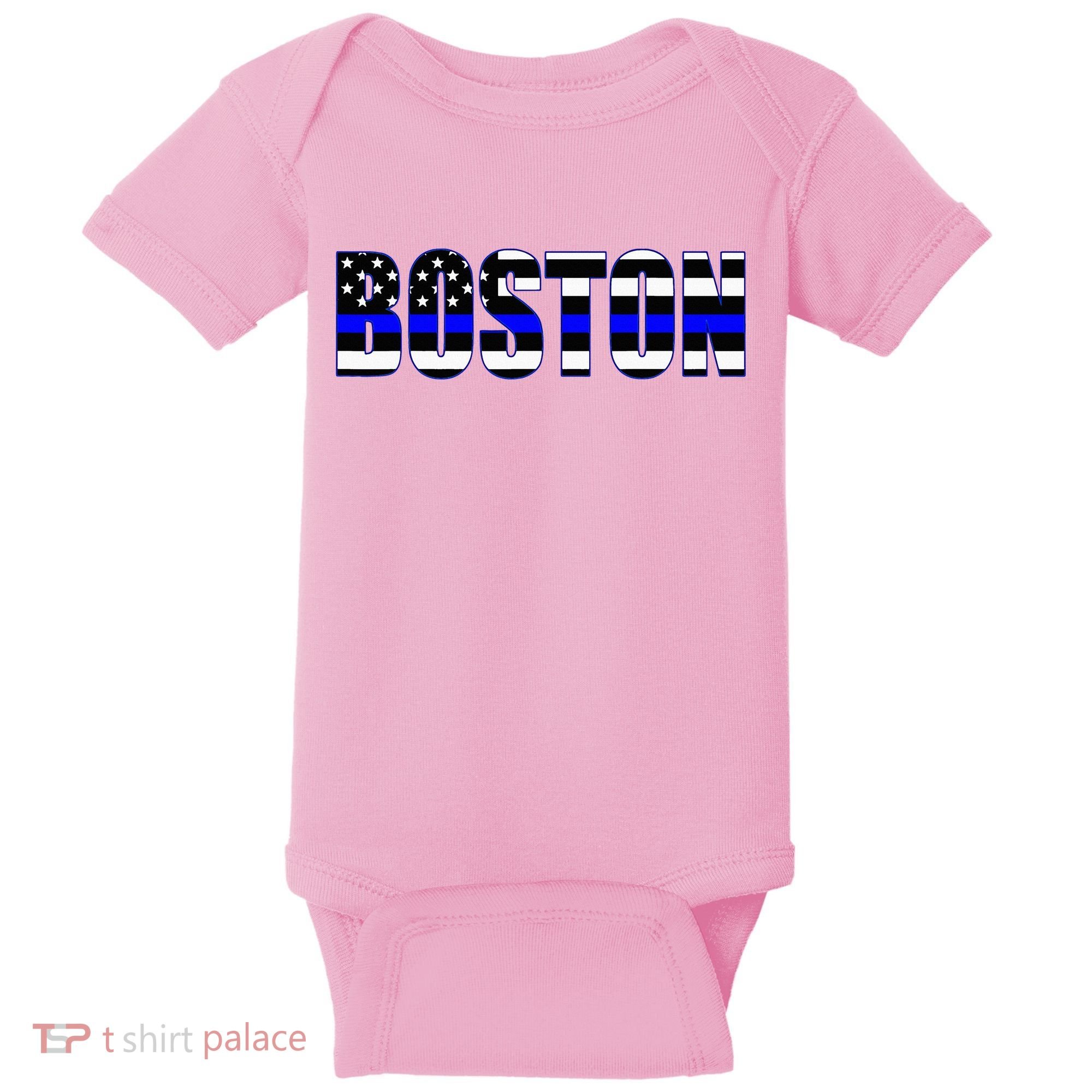 Protect And Serve In Boston Police Flag Pd Baby Bodysuit