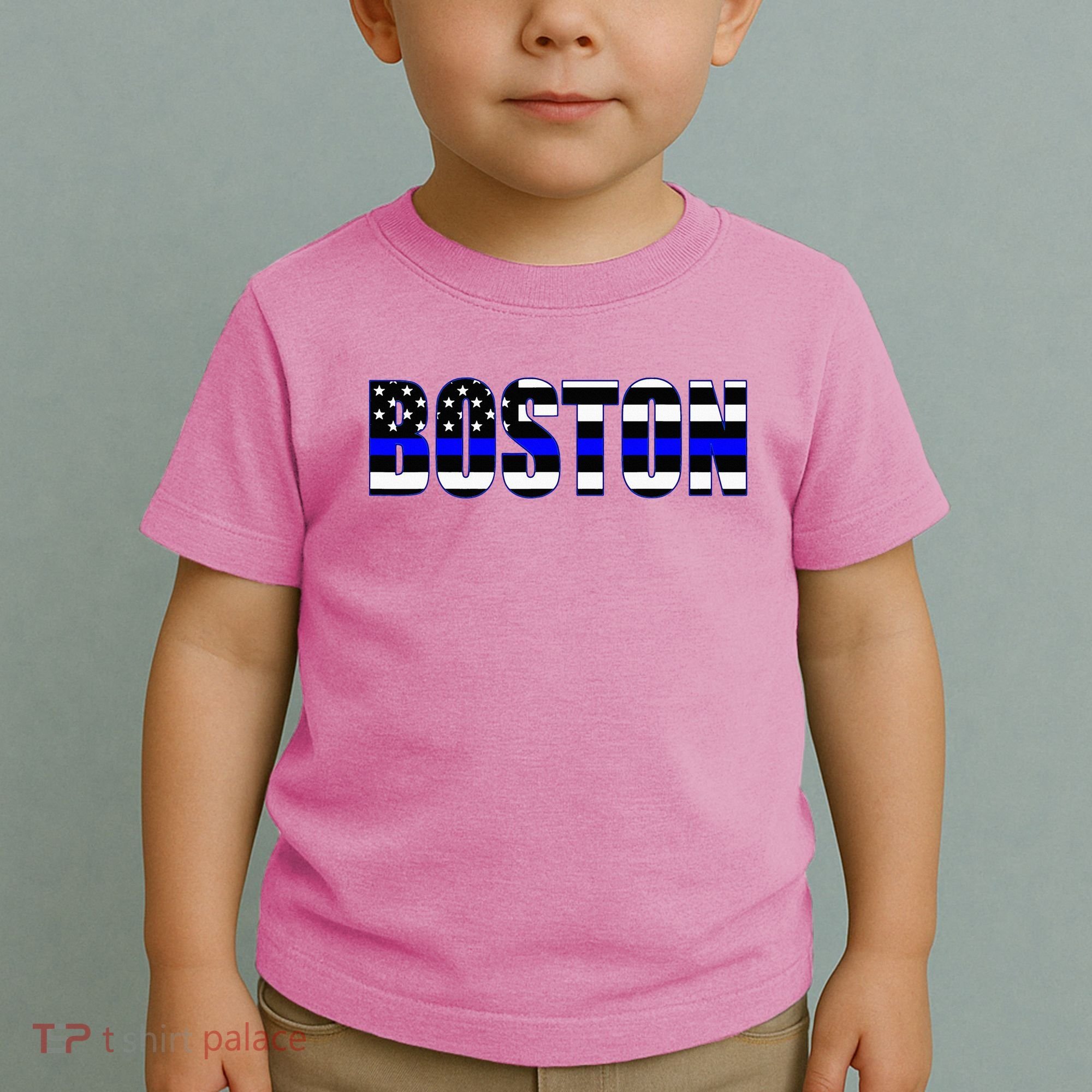 Protect And Serve In Boston Police Flag Pd Toddler T-Shirt