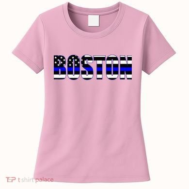 Protect And Serve In Boston Police Flag Pd Women's T-Shirt