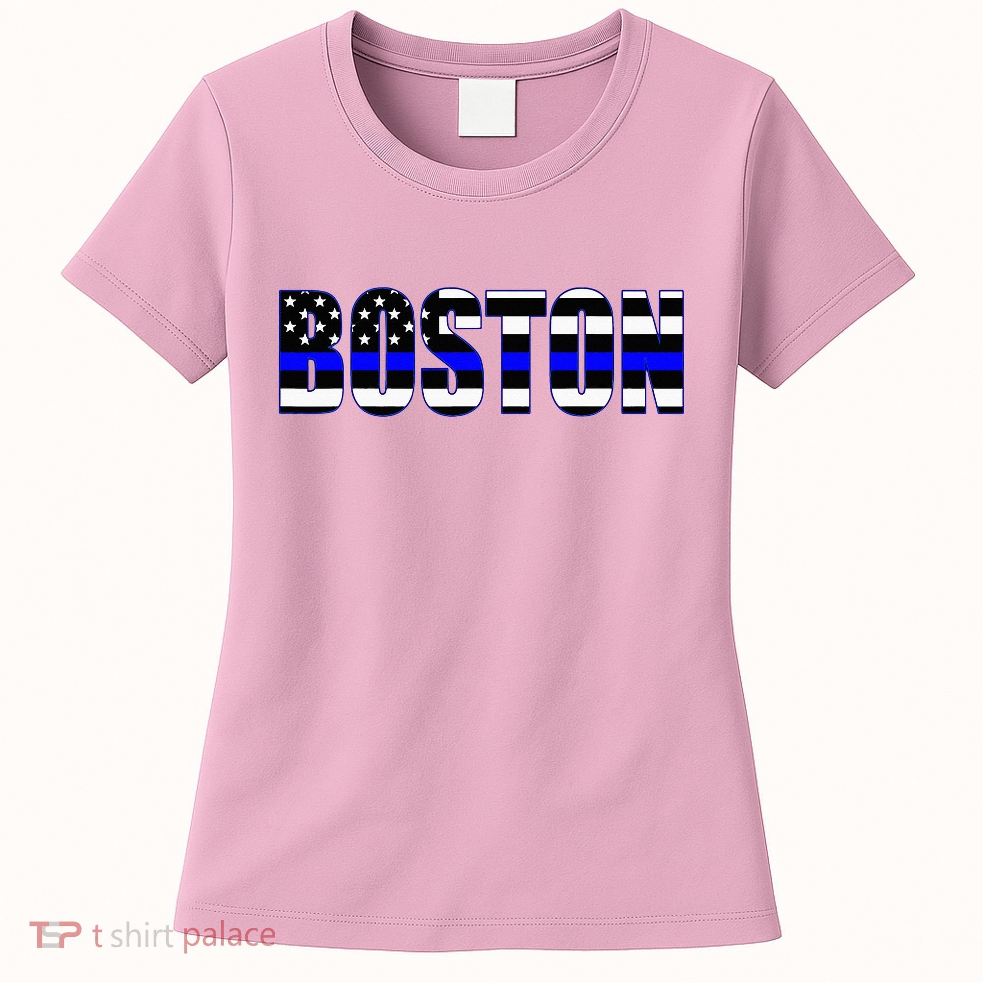 Protect And Serve In Boston Police Flag Pd Women's T-Shirt
