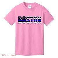 Protect And Serve In Boston Police Flag Pd Kids T-Shirt thumb 0