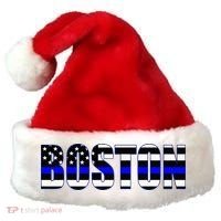 Protect And Serve In Boston Police Flag Pd Santa Hat thumb 0