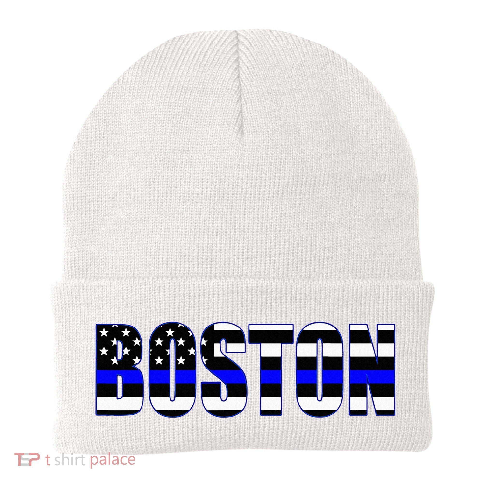 Protect And Serve In Boston Police Flag Pd Beanie