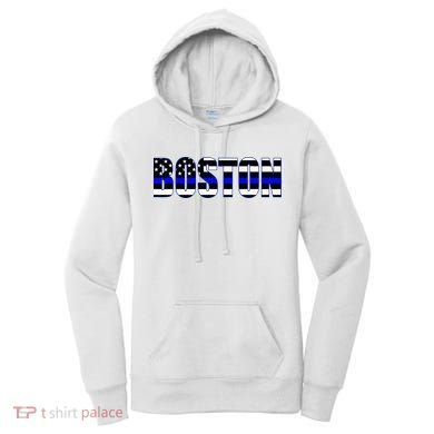 Protect And Serve In Boston Police Flag Pd Women's Hoodie
