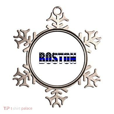 Protect And Serve In Boston Police Flag Pd Ornament