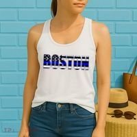 Protect And Serve In Boston Police Flag Pd Women's Tank Top thumb 2